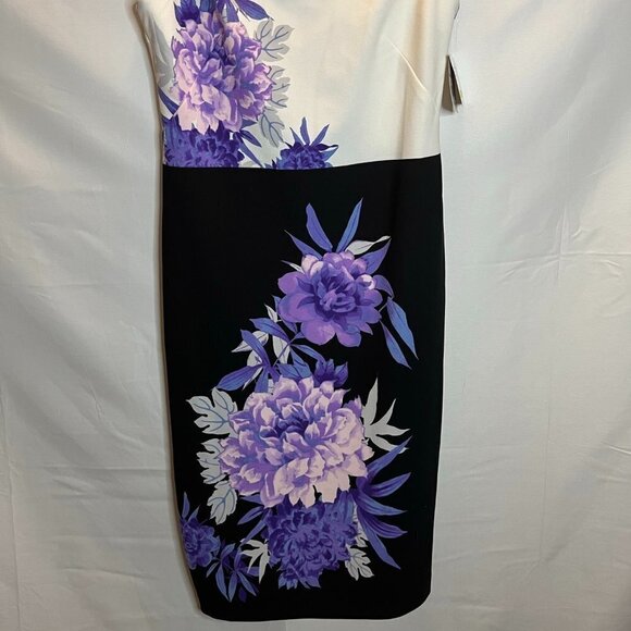 ⭐️ NWT- Purple Gabby Skye Floral Print Sleeveless Size 4 Dress - Picture 3 of 9